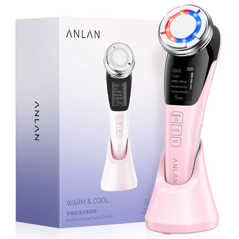 Appareil-de-massage-facial-EMS-micro-courant-lifting-du-visage-compresse-chaude-froide-nettoyage-profondeur-soin-beaute-rose