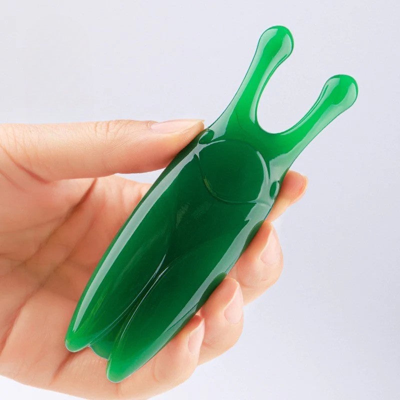 Guasha-planche-massage-resine-pour-gratter-peau-visage-yeux-spa-cou-dos-corps-jambes-mains-circulation-sanguine-vert
