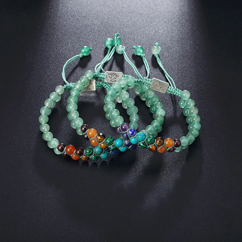Bracelet en Perles - de Méditation en Pierre des 7 Chakras