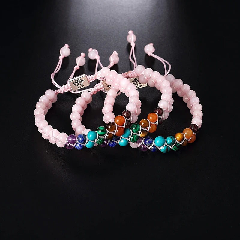Bracelet en Perles - de Méditation en Pierre des 7 Chakras