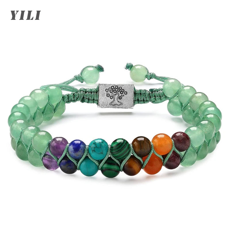 Bracelet en Perles - de Méditation en Pierre des 7 Chakras