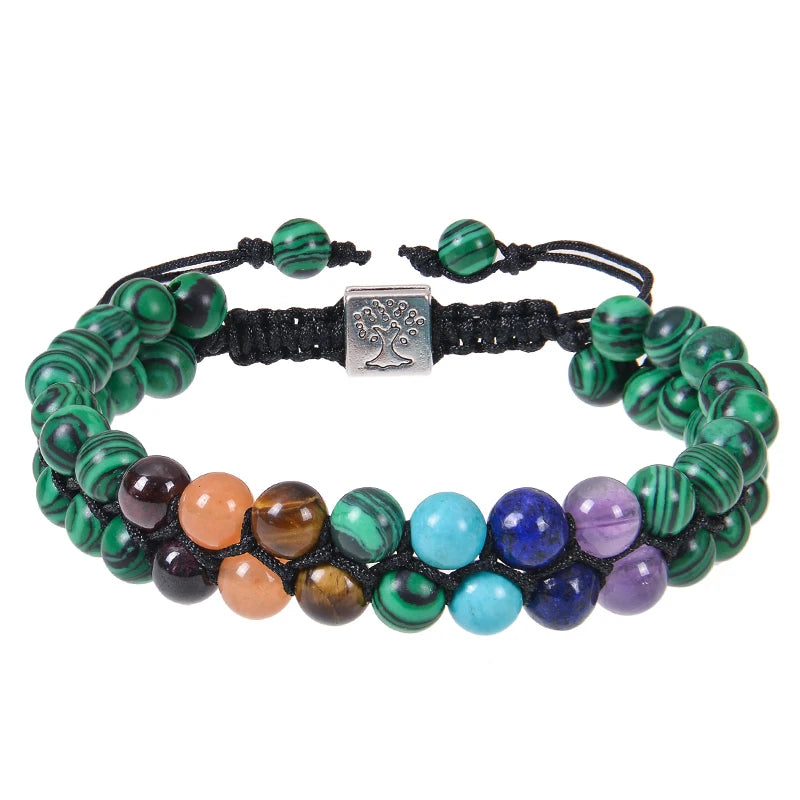 Bracelet en Perles - de Méditation en Pierre des 7 Chakras