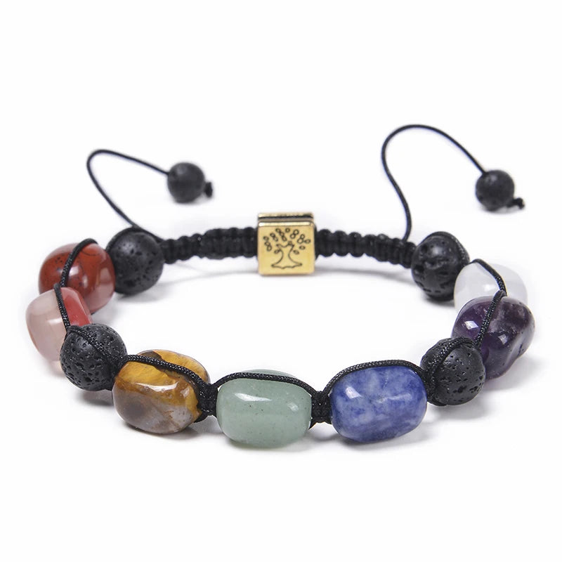 Bracelet en Perles - de Méditation en Pierre des 7 Chakras