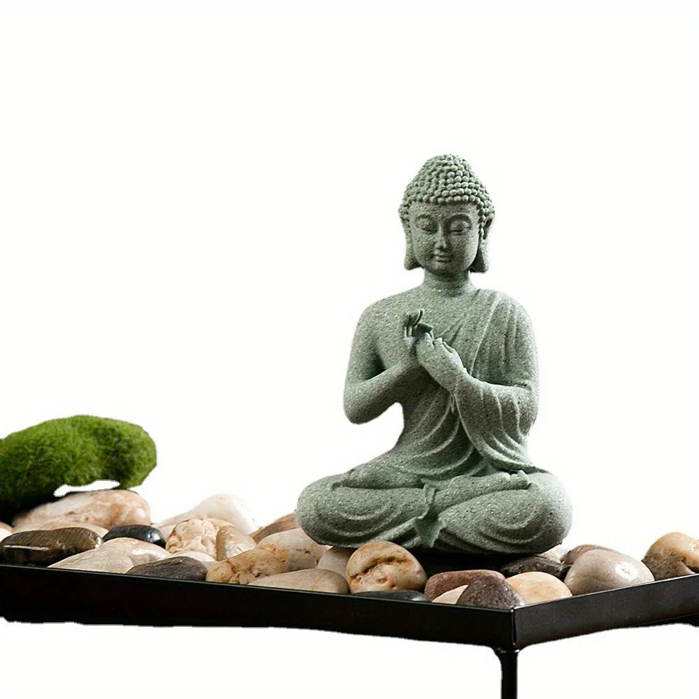Statuette-statue-de-bouddha-grès-vert-thaïlande-jardin-zen