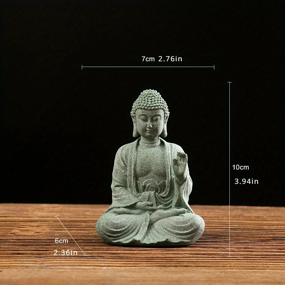 Statuette-statue-de-bouddha-grès-vert-thaïlande-taille