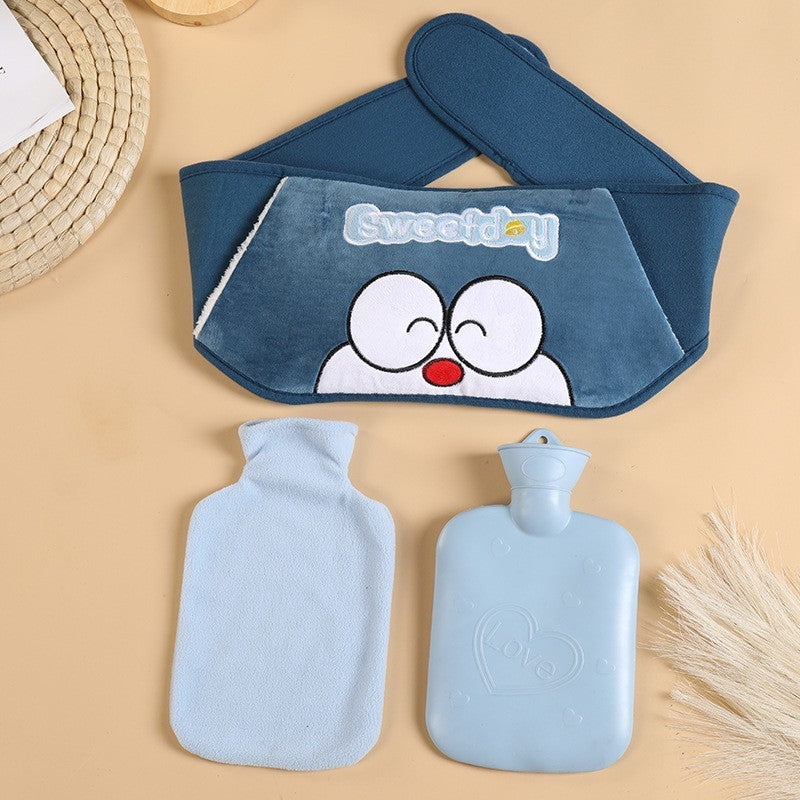 bouillotte peluche micro onde ceinture abdominale chauffante lapin bleu