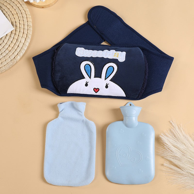 bouillotte peluche micro onde ceinture abdominale chauffante lapin bleu