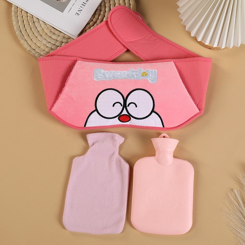 bouillotte peluche micro onde ceinture abdominale chauffante rose