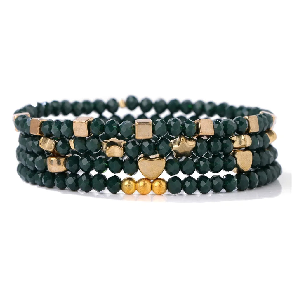 bracelets-en-perles-noir-coeur-étoile-carré
