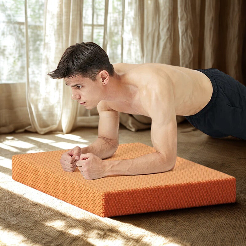 LeeQinersw Coussin D'Équilibre Fitness Grand Antidérapant - Orange - Yoga Et Entraînement