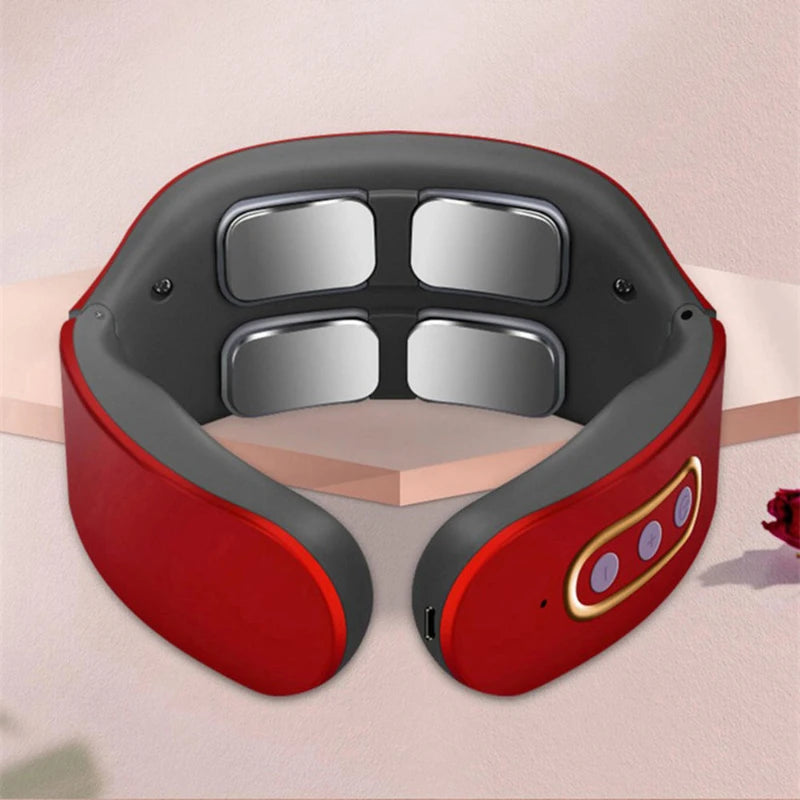 masseur-cervical-electrique-impulsion-rouge