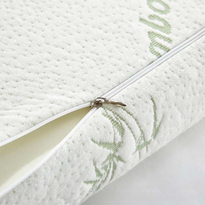 Oreiller ergonomique en bambou mémoire de forme sommeil housse
