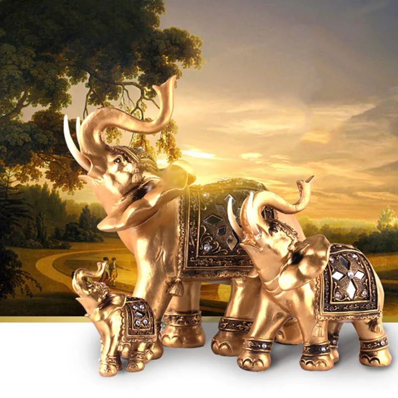 statuette-elephant-resine-dore-Fen-Shui-chance-prosperite-cadeau-paix