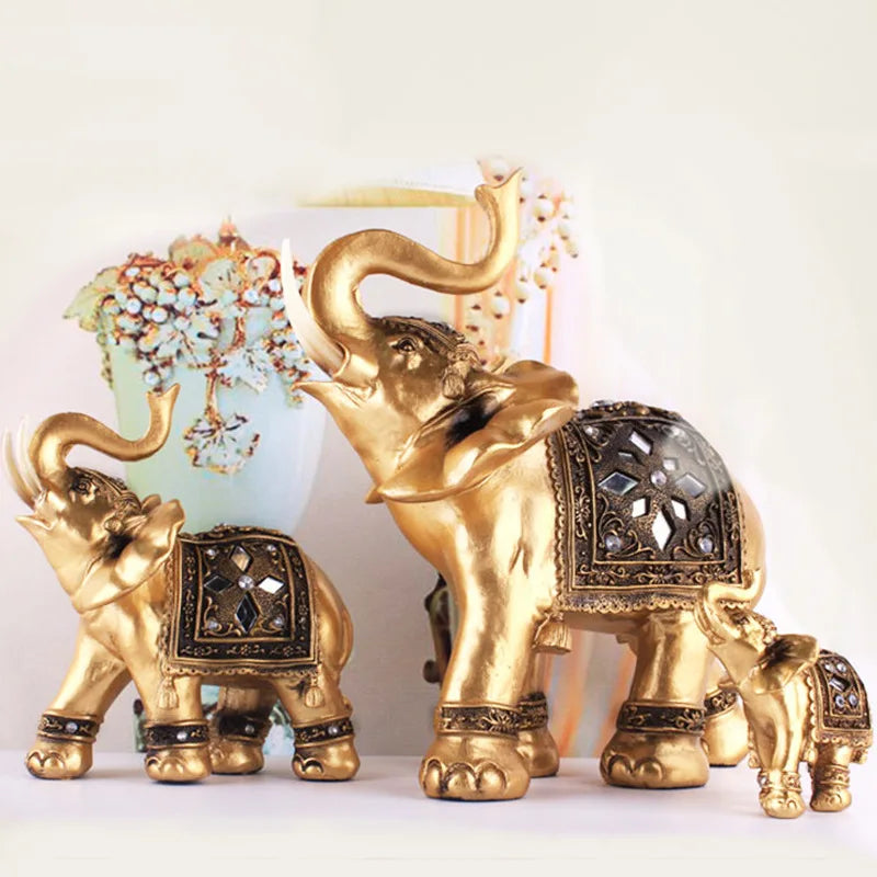 statuette-elephant-resine-dore-Fen-Shui-chance-prosperite-cadeau-taille