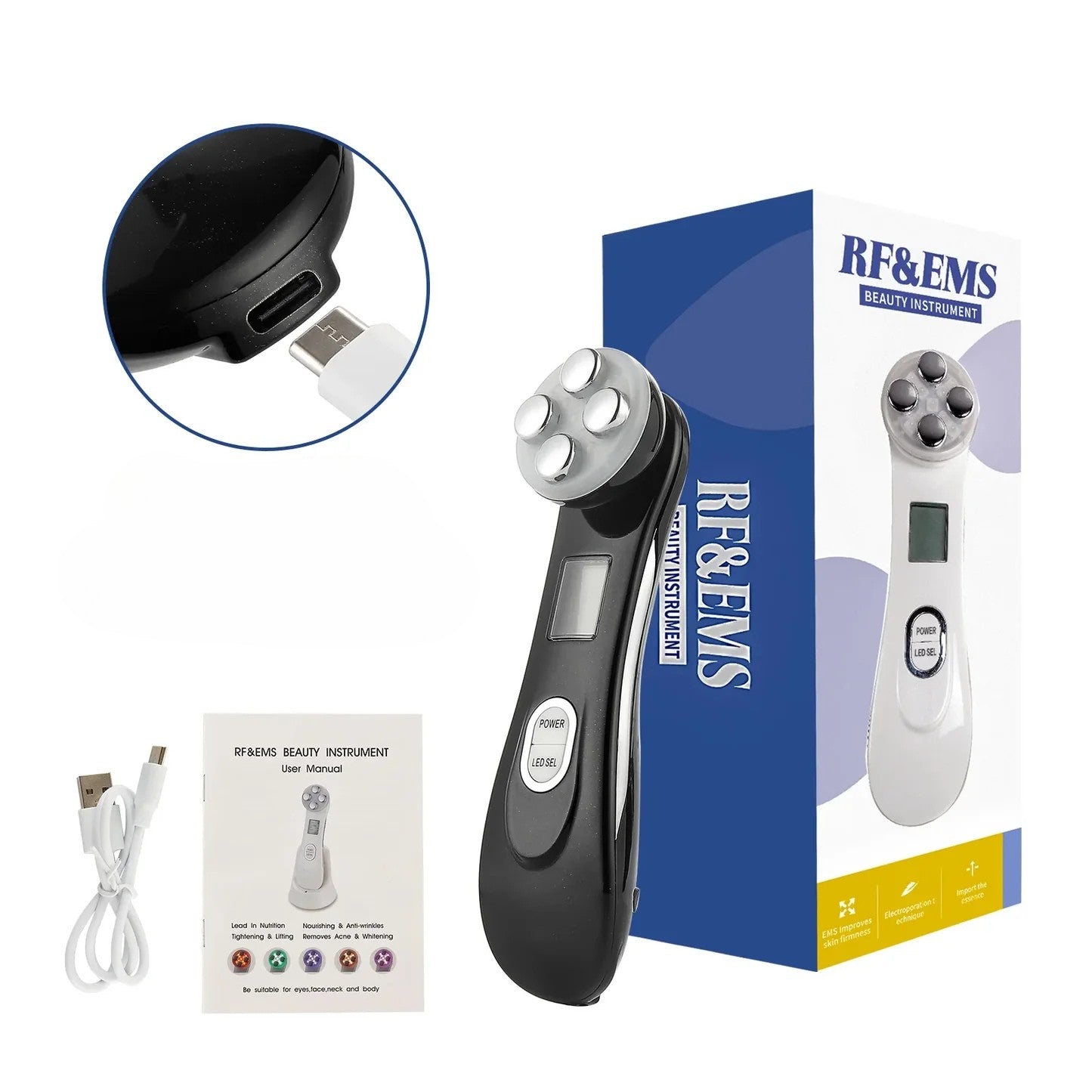 Appareil-de-massage-lifting-visage-EMS-micro-courant-masseur-raffermissant-pour-la-peau-beaute-rajeunissement-photons-LED-ensemble