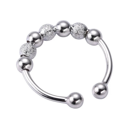 Bague-anti-stress-anneaux-de-perles-acier-inoxydable-hommes-femmes-argent