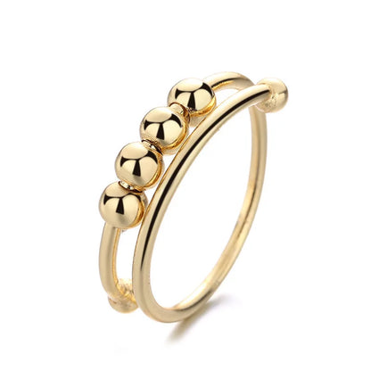 Bague-anti-stress-anneaux-de-perles-or