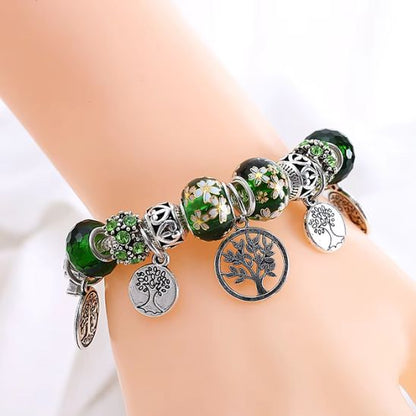 Bracelet-breloque-arbre-de-vie-couleur-argent