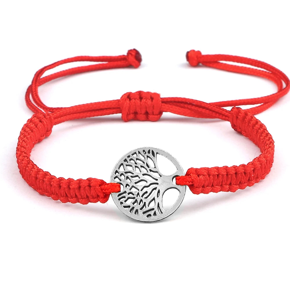 Bracelet-chemin-de-vie-fil-arbre-de-vie-rouge-argent