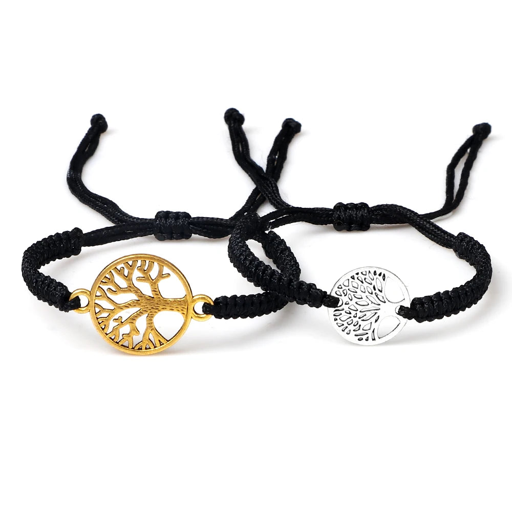 Bracelet-chemin-de-vie-fil-arbre-de-vie-noir-argent-doré