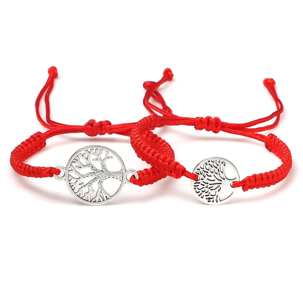 Bracelet-chemin-de-vie-fil-arbre-de-vie-rouge-argent-deux