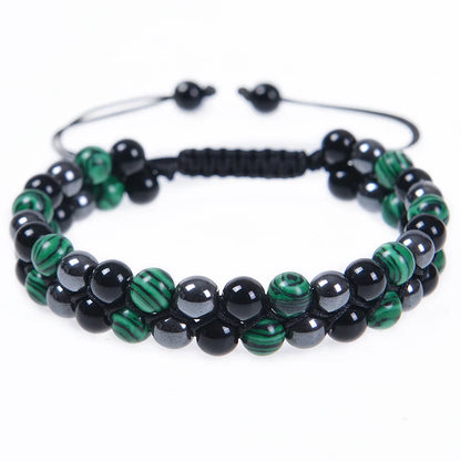 Bracelet-de-perles-7-chakras-yoga-noir-vert
