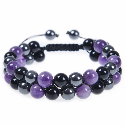 Bracelet-en-perles-7-chakras-meditation-noir-violet