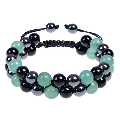 Bracelet-en-perles-7-chakras-meditation-vert-noir