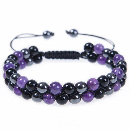 Bracelet-en-perles-7-chakras-meditation-violet-noir