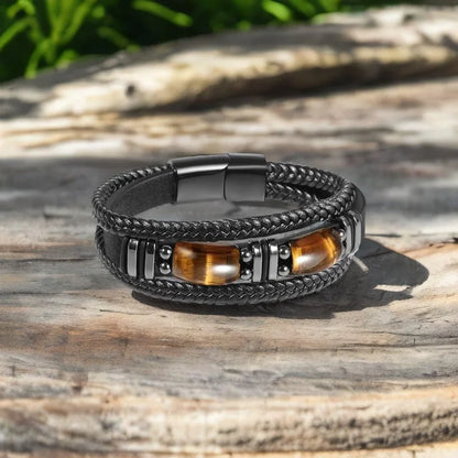 Bracelet-oeil-tigre-cuir-noir-homme-spiritualite