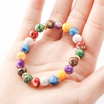 Bracelet -en-perles-guerison-7-chakras-tibetain-multicolores-reiki