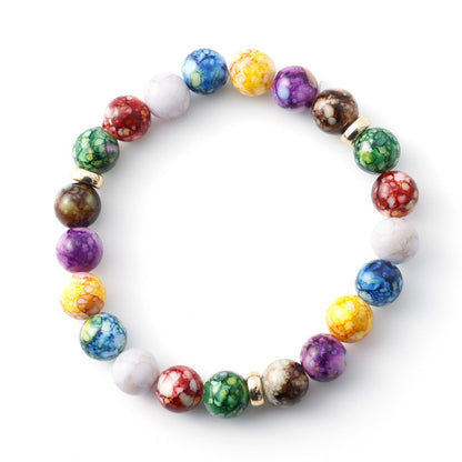 Bracelet -en-perles-guerison-7-chakras-tibetain-multicolores-reiki