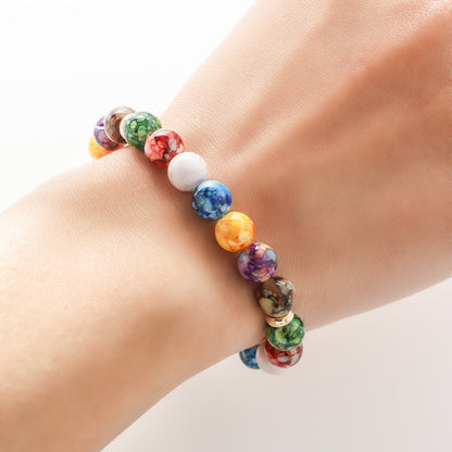 Bracelet -en-perles-guerison-7-chakras-tibetain-multicolores-reiki-poignet