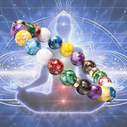 Bracelet -en-perles-guerison-7-chakras-tibetain-multicolores-reiki-yoga