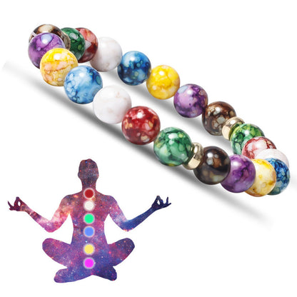 Bracelet -en-perles-guerison-7-chakras-tibetain-multicolores-reiki-zen