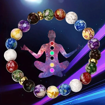 Bracelet -en-perles-guerison-7-chakras-tibetain-multicolores-reiki