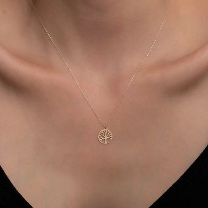 Collier-arbre-de-vie-pendentif-rond-acier-inoxydable-design-creux