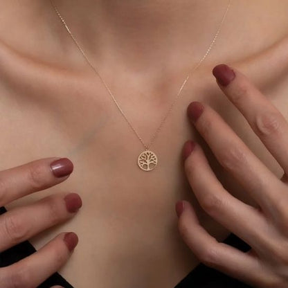 Collier-arbre-de-vie-pendentif-rond-acier-inoxydable