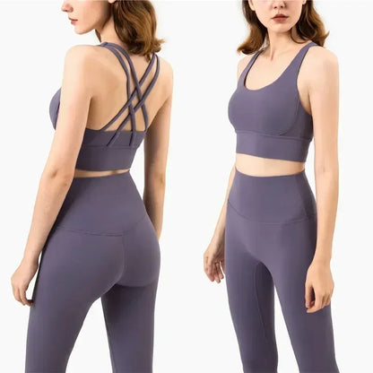 Combinaison-yoga-durable-deux-pièces-bretelles-mauve-violet