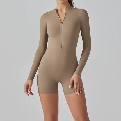 Combinaison-yoga-ensemble-une-piece-femme-maintien-ferme-souple-sexy-marron