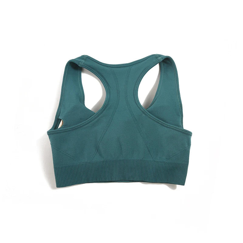 Combinaison-yoga-ensemble-sans-couture-quatre-pieces-camisole-verte