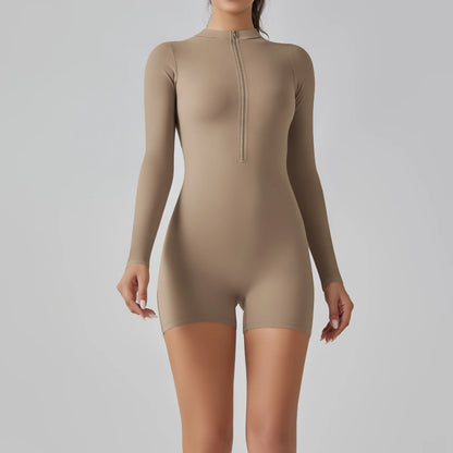 Combinaison-yoga-ensemble-une-piece-femme-maintien-ferme-souple-sexy-beige-fumée
