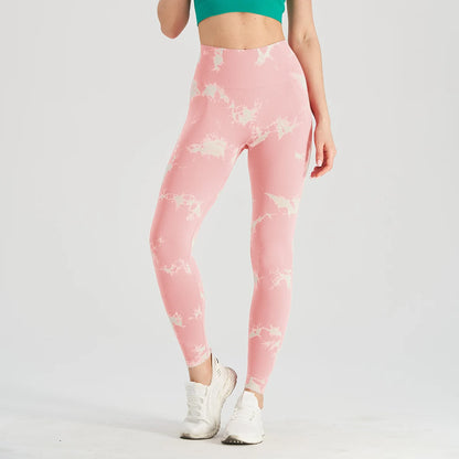 Combinaison-yoga-leggings-sans-couture-femme-pantalon-collants-entrainement-blanc-rose