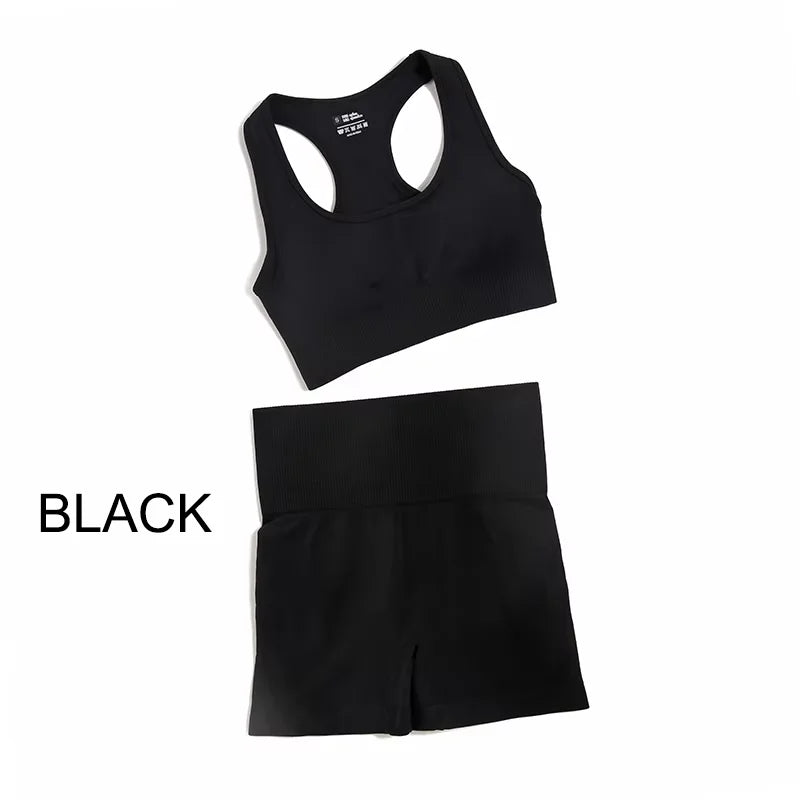 Combinaison-yoga-ensemble-sans-couture-camisole-short-noir