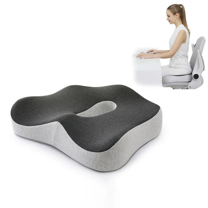 Coussin-chaise Coussin-orthopedique-massage-du-dos-taille-lombaire-bureau-voiture-soutien-fesses-mousse-memoire-siege
