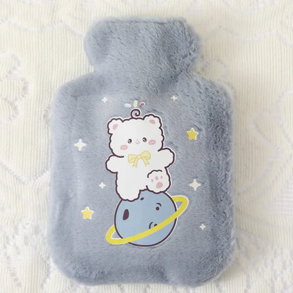 Coussin-chauffant-bouillotte-mignonne-enfant-fille-femme-eau-chaude-chauffe-main-hiver-lit-chaud-ourson-gris