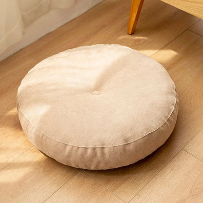 Coussin-de-sol-pour-yoga-meditation-couleur-unie-rond-tapis-pouf-chaise-lit-beige