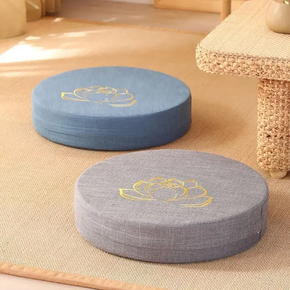 Coussin-de-yoga-tatami-japonais-confort-gris-bleu
