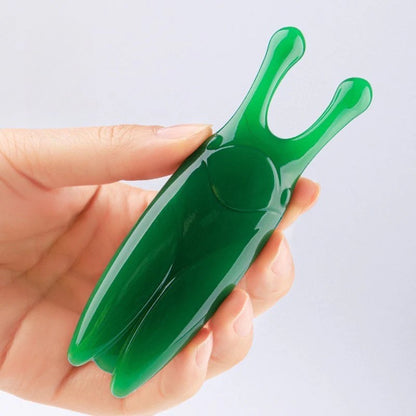 Guasha-planche-massage-resine-pour-gratter-peau-visage-yeux-spa-cou-dos-corps-jambes-mains-circulation-sanguine-vert