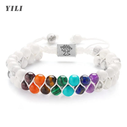Bracelet en Perles - de Méditation en Pierre des 7 Chakras